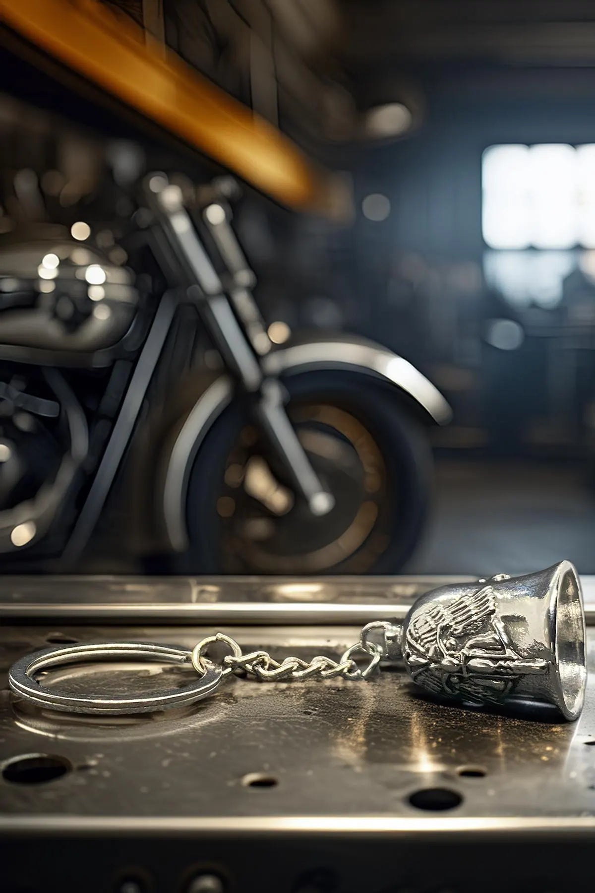 Guardian Angel Bell for Motorcycles | Protective Lucky Bell Keychain β Biker Gift