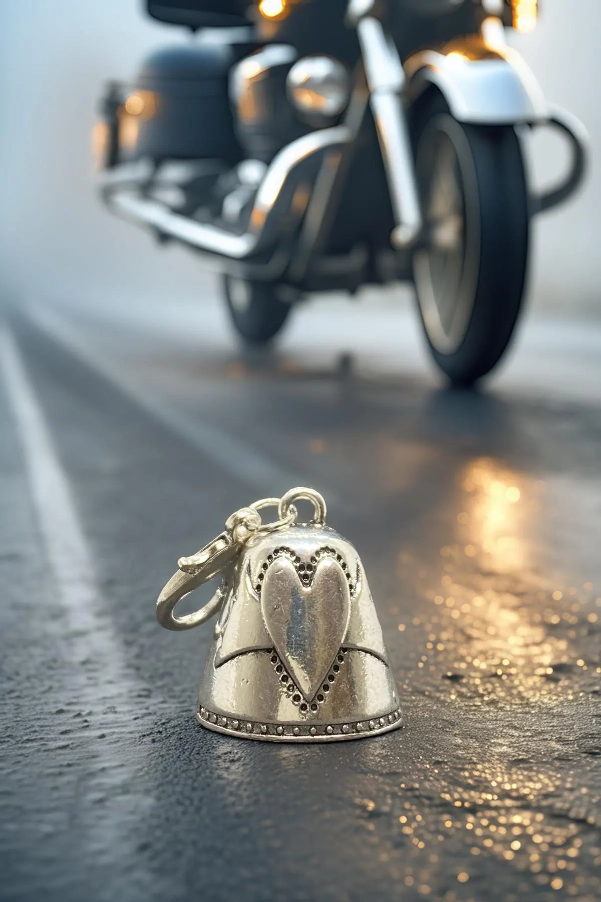 Always by Your Side Guardian Bell | Protective Motorcycle Lucky Bell Keychain – Rider Gift