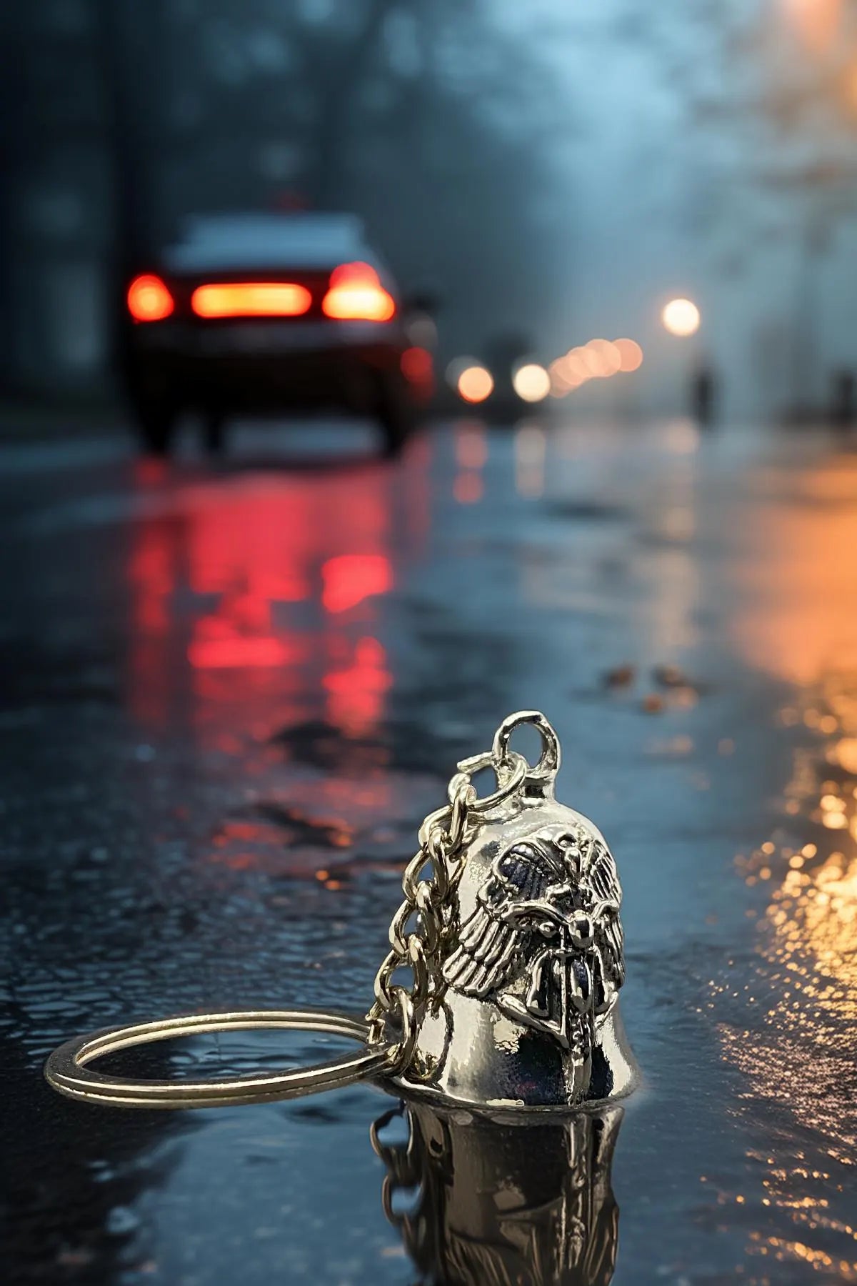 Guardian Angel Bell for Motorcycles | Protective Lucky Bell Keychain – Biker Gift