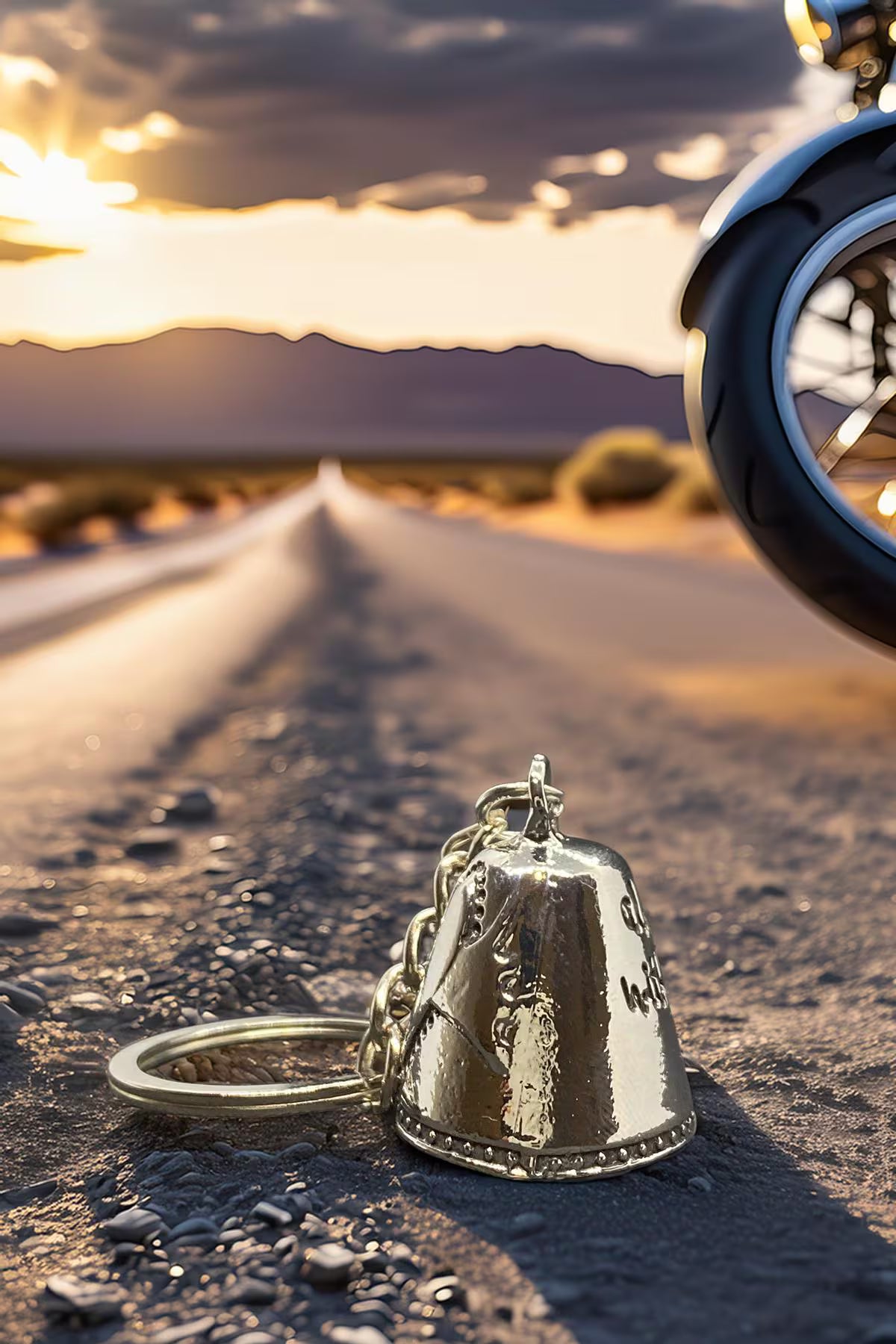 Always by Your Side Guardian Bell for Motorcycles | Protective Lucky Bell Keychain – Biker Gift