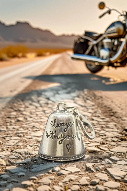 Always by Your Side Guardian Bell | Protective Motorcycle Lucky Bell Keychain – Rider Gift